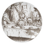 A Mad Tea Party Tenniel Sepia Plate