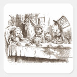 A Mad Tea Party Tenniel Sepia Sticker