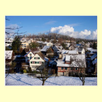 A magical Winter Village postcards