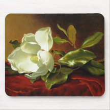 A Magnolia on Red Velvet Mousepad