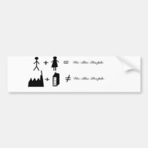 A Man + A Woman = We the people 2 Bumper Stickers