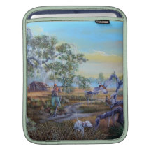 A man and his dog...Southern Style. iPad Sleeve