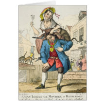 A Man Loaded with Mischief, or Matrimony, c.1766 Cards