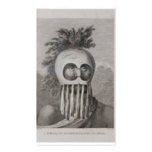 A Man of the Sandwich Islands in a Mask Business Card Templates