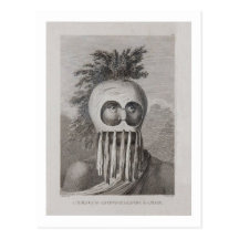 A Man of the Sandwich Islands in a Mask Post Card