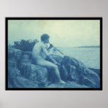 A Man Playing His Pipe 1888 posters
