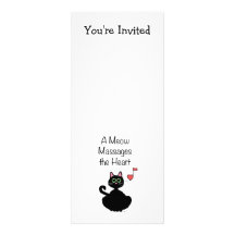 A Meow Massages the Heart Personalized Invitation