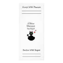 A Meow Massages the Heart Personalized Invites