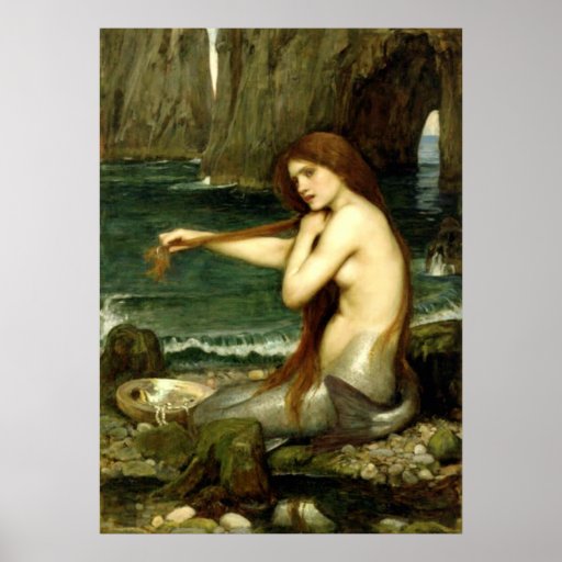 A Mermaid (1901) ~ Fine Art Canvas Print