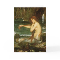 A Mermaid by John William Waterhouse Greeting Cards
