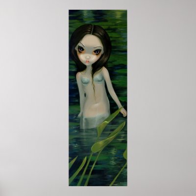 A Mermaid Emerges gothic fantasy Art Print by strangeling
