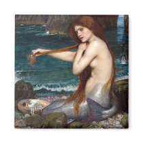 A Mermaid, Waterhouse Refrigerator Magnets