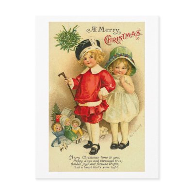 A Merry Christmas Children Card by vintagegiftmall