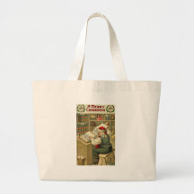 A Merry Christmas Santa in Workshop Card Bags