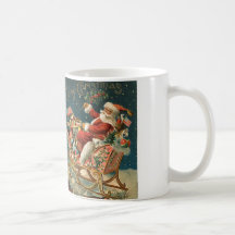 A Merry Christmas Vintage Santa Coffee Mug
