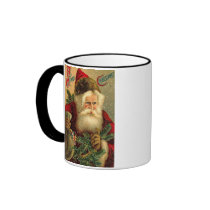A Merry Christmas Vintage Santa Coffee Mugs