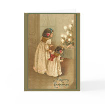 A Merry Christmas With Two Victorian Girls Cards