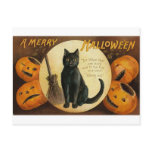 A Merry Halloween Cat Card Postcard