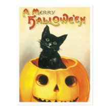 A Merry Halloween Post Card