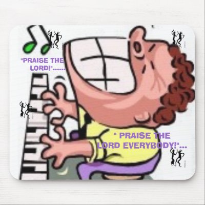 A MIGHTY PRAISE! MOUSEPAD by zazzitup