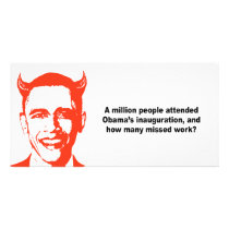 A million people attended Obama's inauguration Custom Photo Card