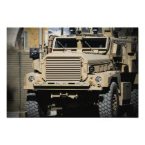 A mine-resistant, ambush-protected vehicle photo art