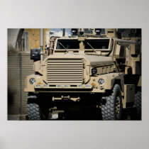 A mine-resistant, ambush-protected vehicle print
