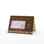 A Modern Plum & Chocolate Photo Christmas Card
