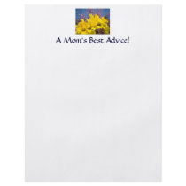 A Mom's Best Advice! stationery Daffodil Flowers