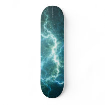 A Monkey Made This Electric Blue Fractal Skateboard Decks