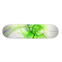 A Monkey Made This Green Fractal Skate Board