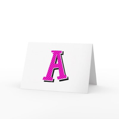 "A" Monogramed Dotty Stationary by DynamicDesign