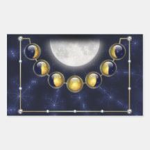 A Month in the Life of the Moon Stickers