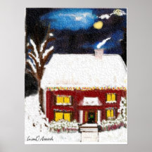 A Moonlit Holiday Night canvas print