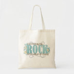 A mother is the rock tote bags