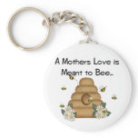 A Mother's Love is Meant to Bee Keychain
