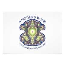 A Mother's Womb: God's Garden of Life and Love Personalized Invites