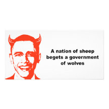 A nation of sheep begets a government of wolves customized photo card