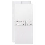 A negative personalized rack card