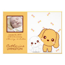 A new arrival -baby announcement card