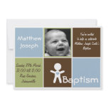 a new heart baptism baby boy invitation