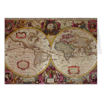 A New Land and Water Map of the Entire Earth Card