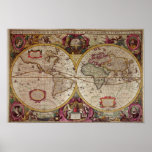 A New Land and Water Map of the Entire Earth posters
