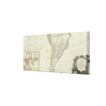 A new map of the whole continent of America Stretched Canvas Print