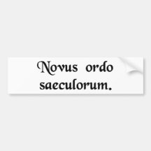 A new order of ages. bumper sticker