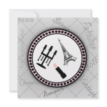 A Night In Paris Glamourous Paris Theme Personalized Invites