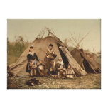 A Norwegian Lapp Family in Norway from 1890 Canvas Print