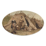 A Norwegian Lapp Family in Norway from 1890 Oval Stickers