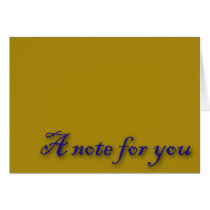 A Note For You Gold Card