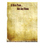 A Note From... Old Paper Letterhead Stationery